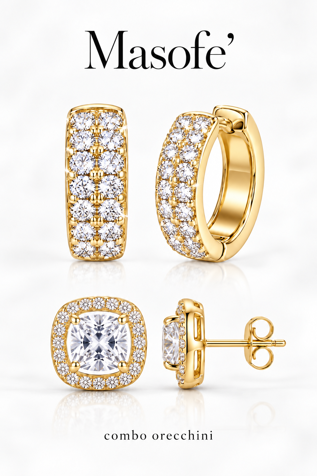 Combo ORECCHINI PAVE ‘