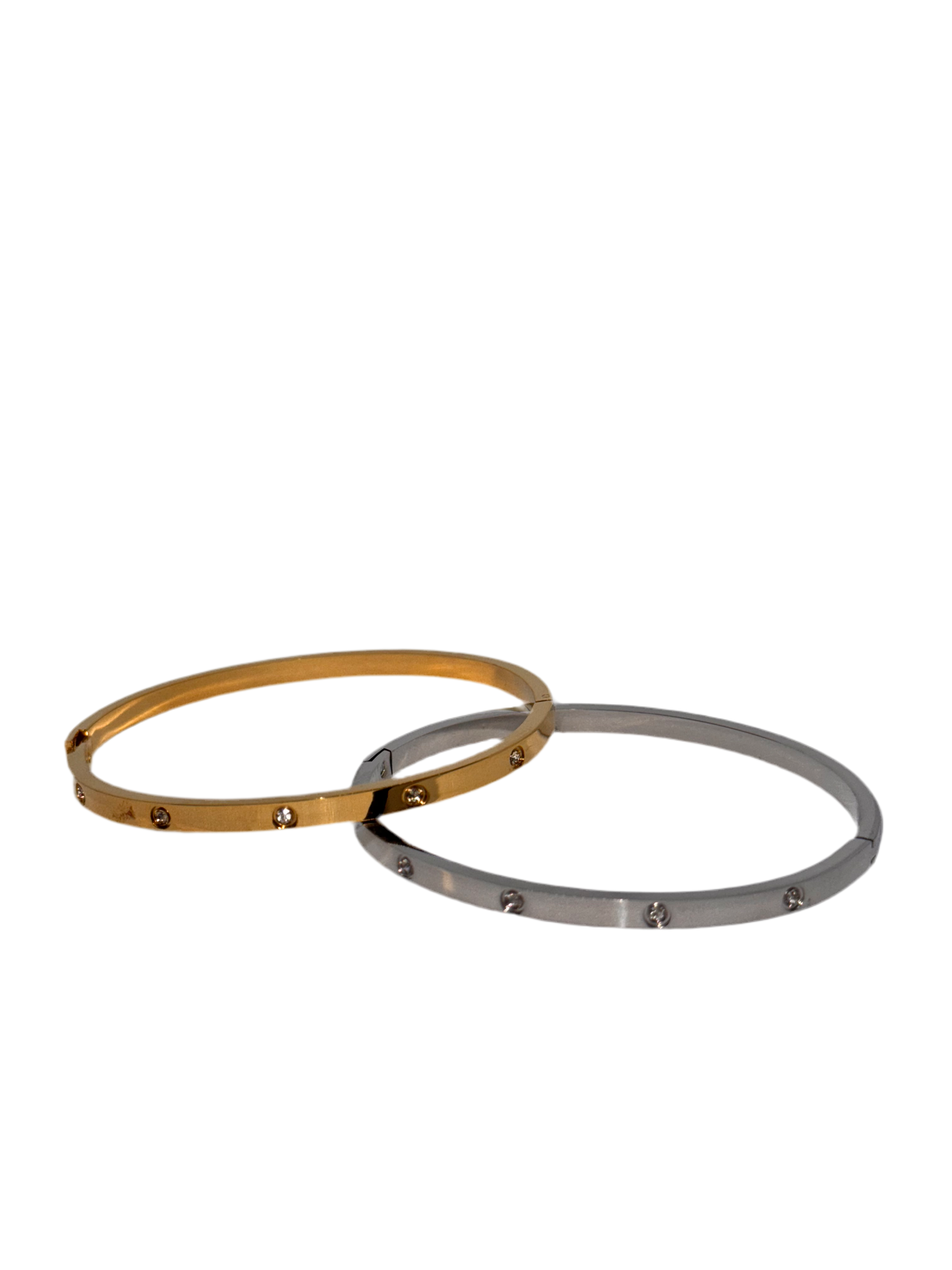 Bracciale rigido con zirconi