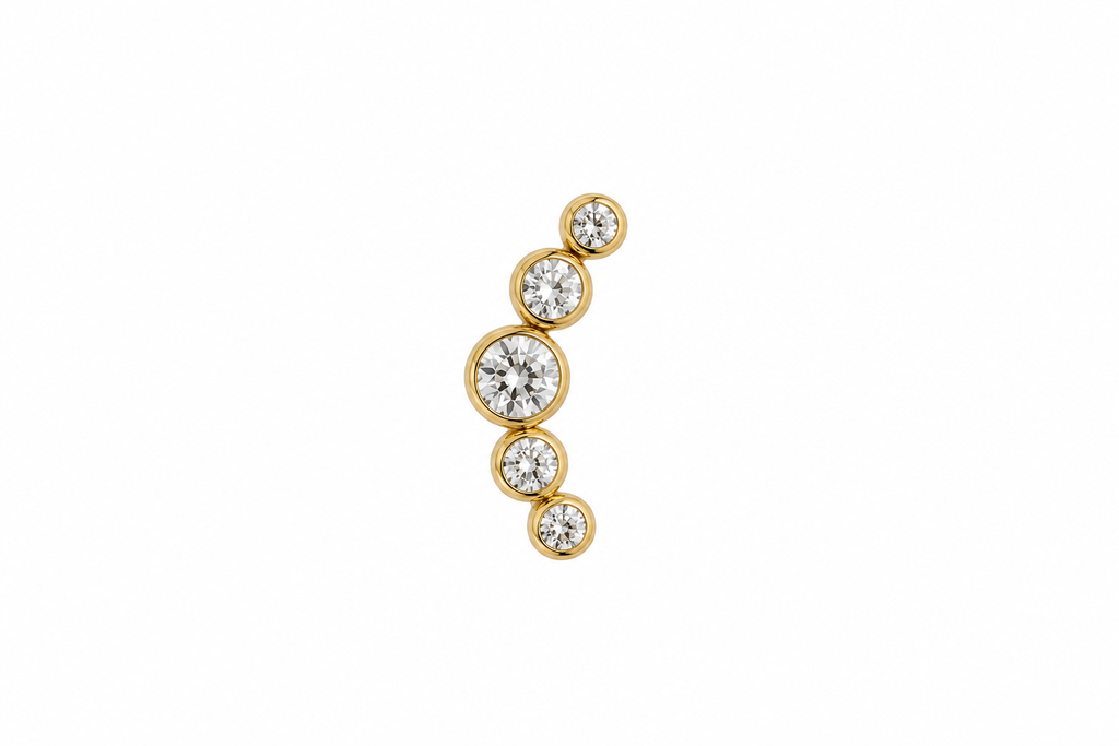 PIERCING per helix, flat, conch, tragus
