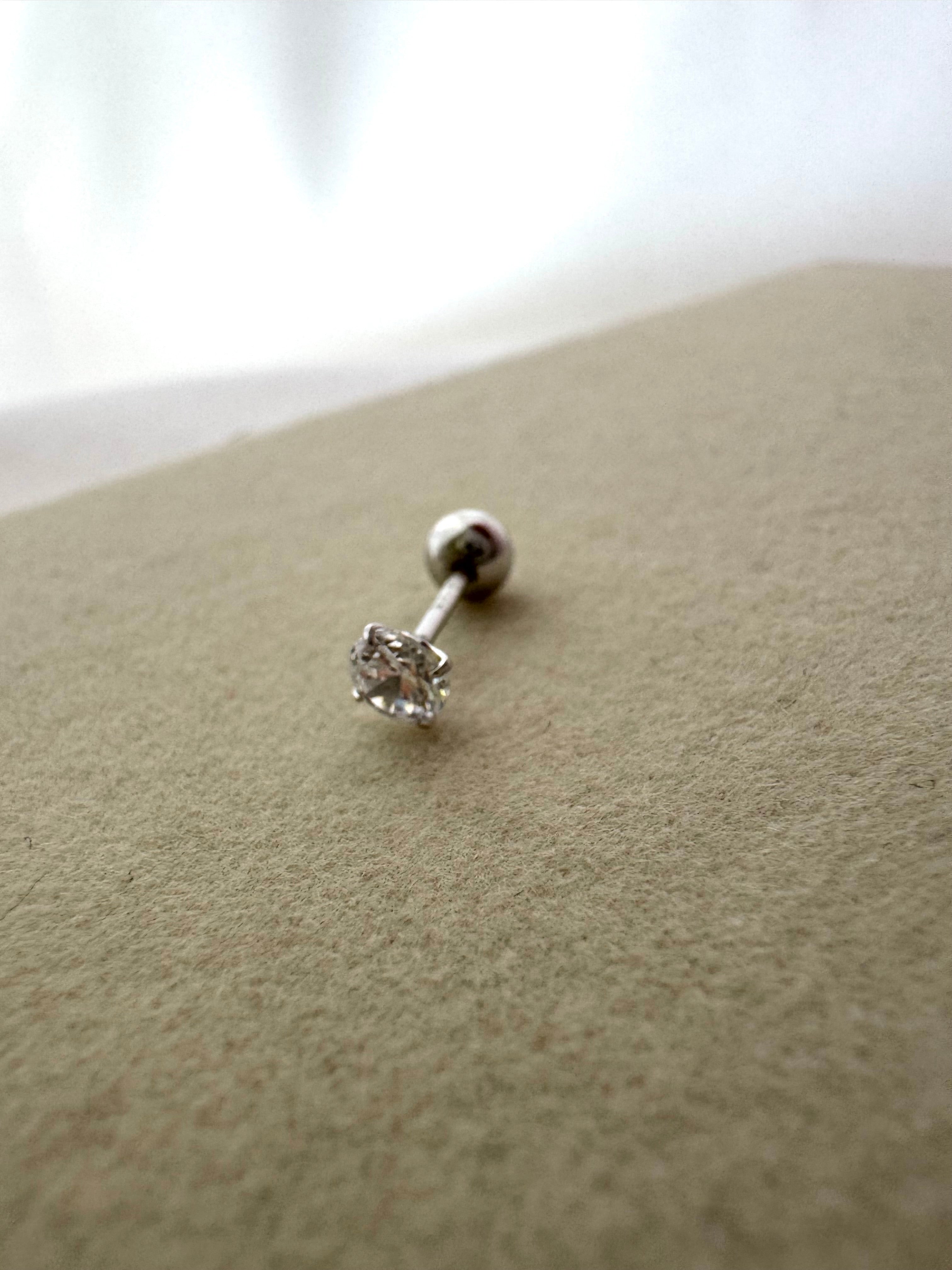 Mono orecchino PUNTO LUCE (4mm)