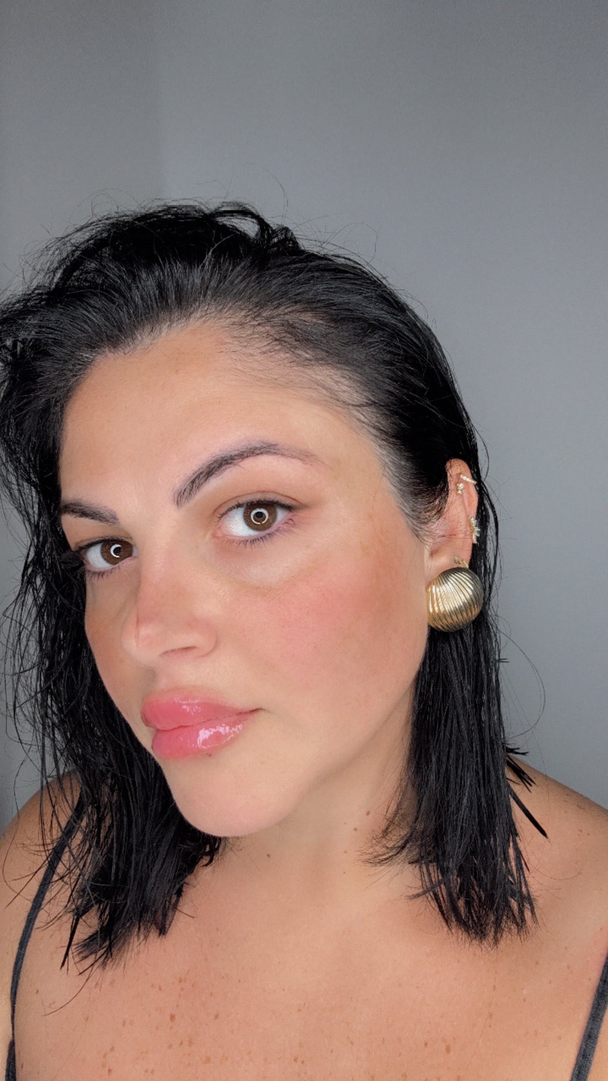 Orecchino bottone vintage